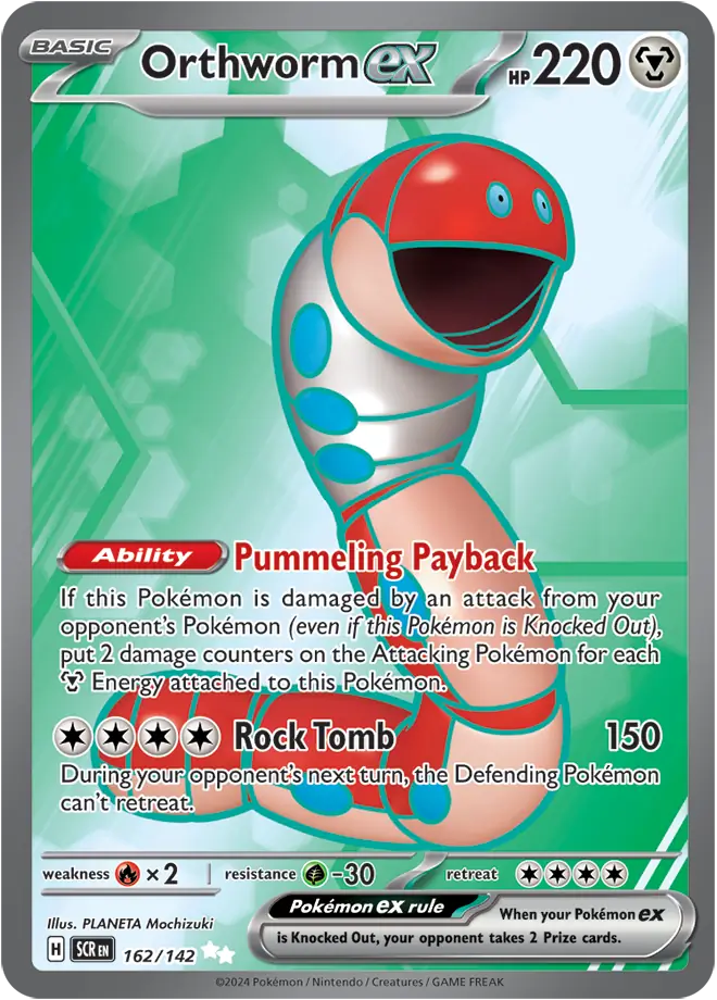 Pokemon Stellar Crown Orthworm #162