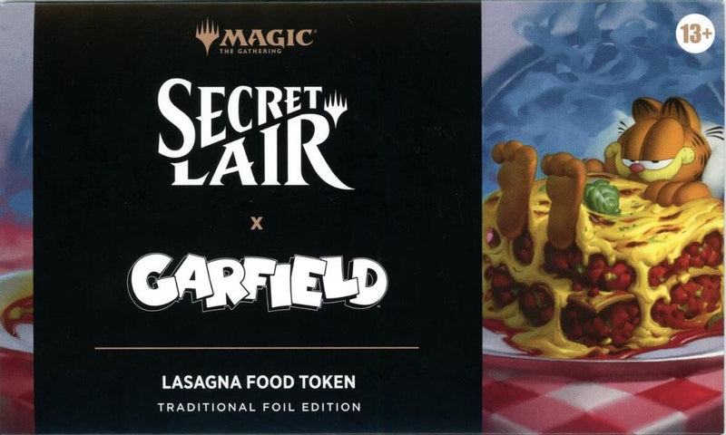 Magic The Gathering Secret Lair Drop Series Secret Lair Drop: Secret Lair x Garfield - Lasagna Food Token - Traditional Foil Edition