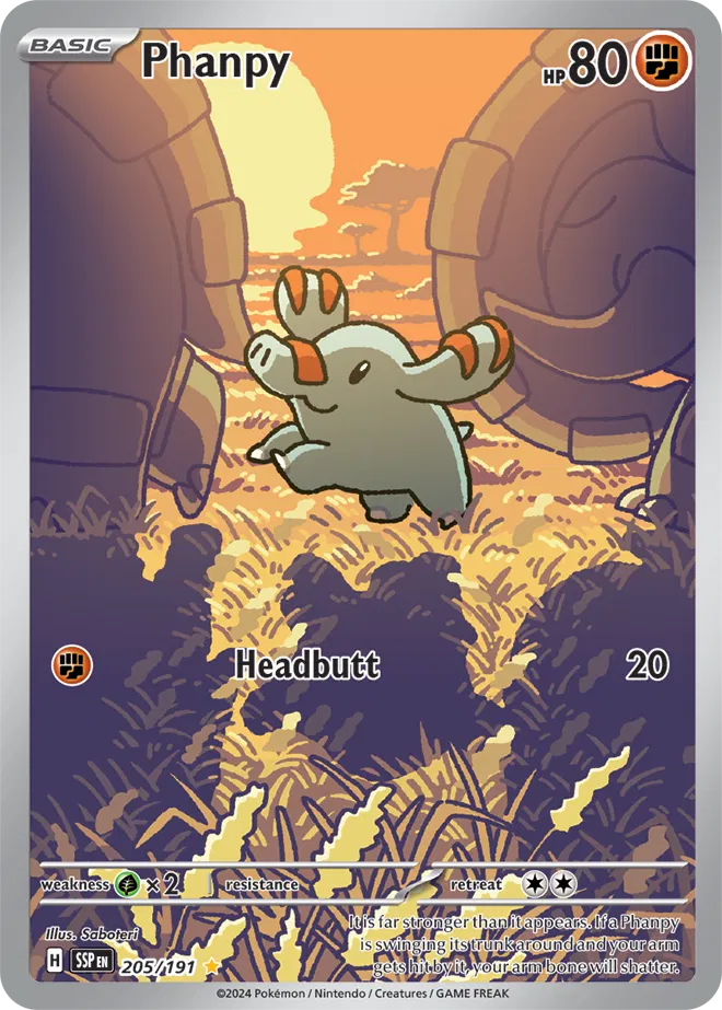 Pokemon Surging Sparks Phanpy #205