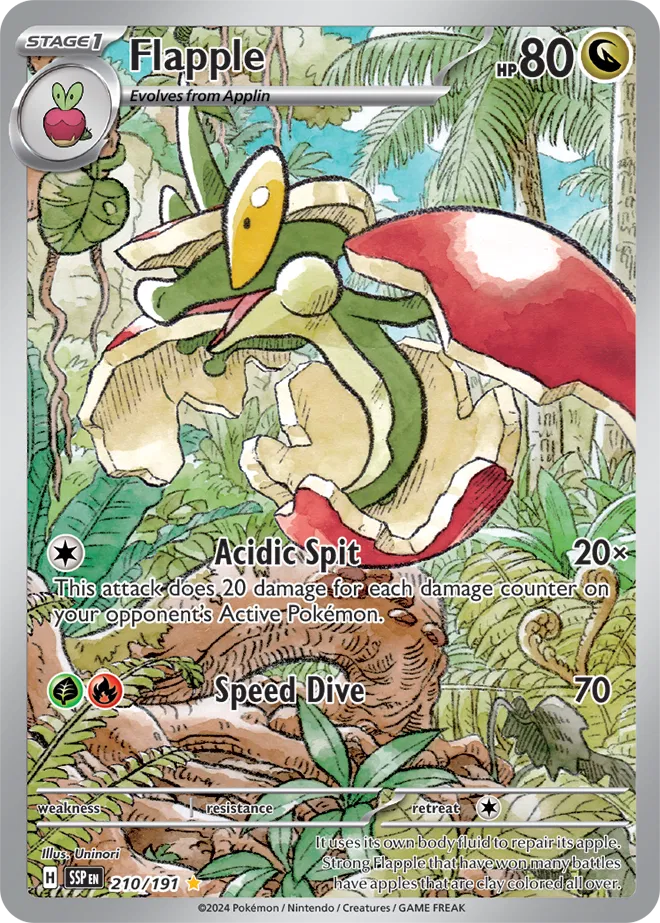 Pokemon Surging Sparks Flapple #210