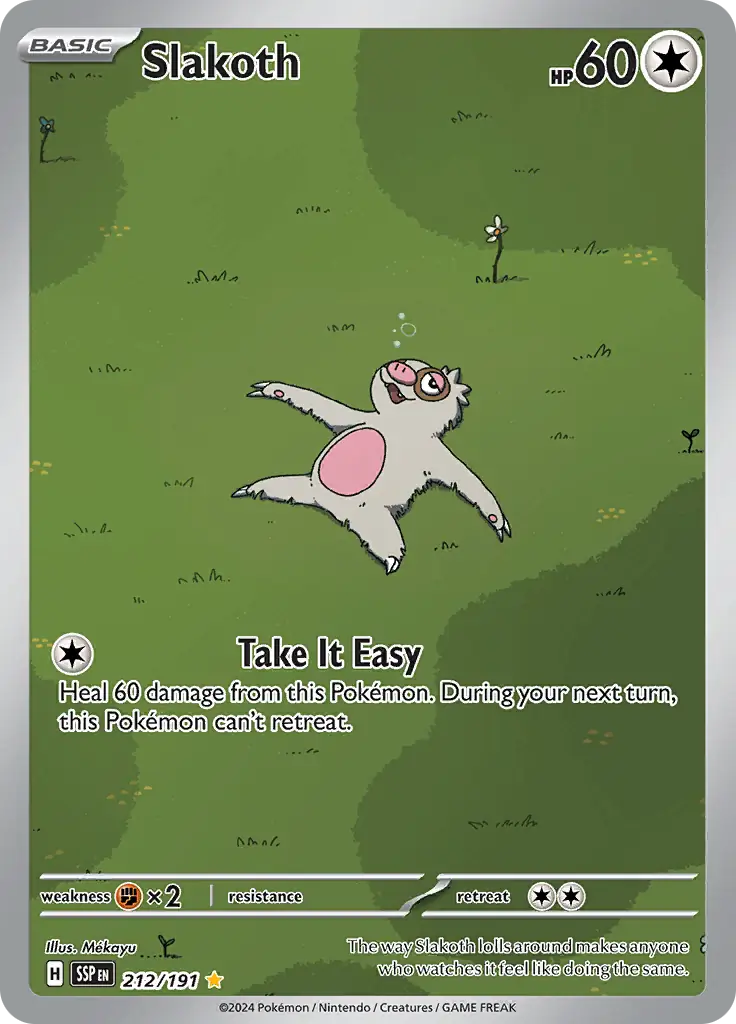 Pokemon Surging Sparks Slakoth #212