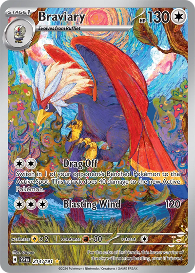Pokemon Surging Sparks Braviary #214