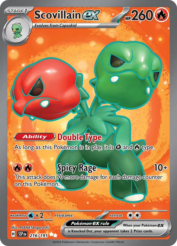 Pokemon Surging Sparks Scovillain #216