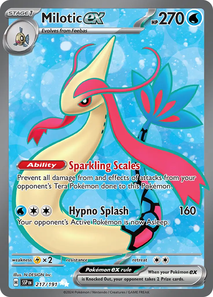 Pokemon Surging Sparks Milotic #217