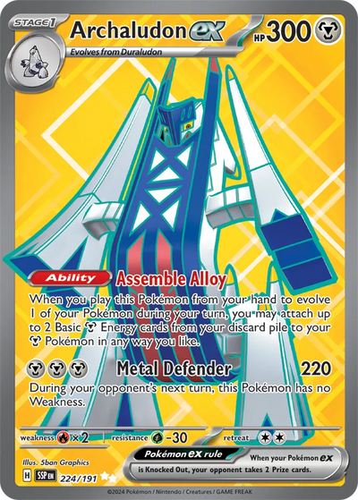 Pokemon Surging Sparks Archaludon #224