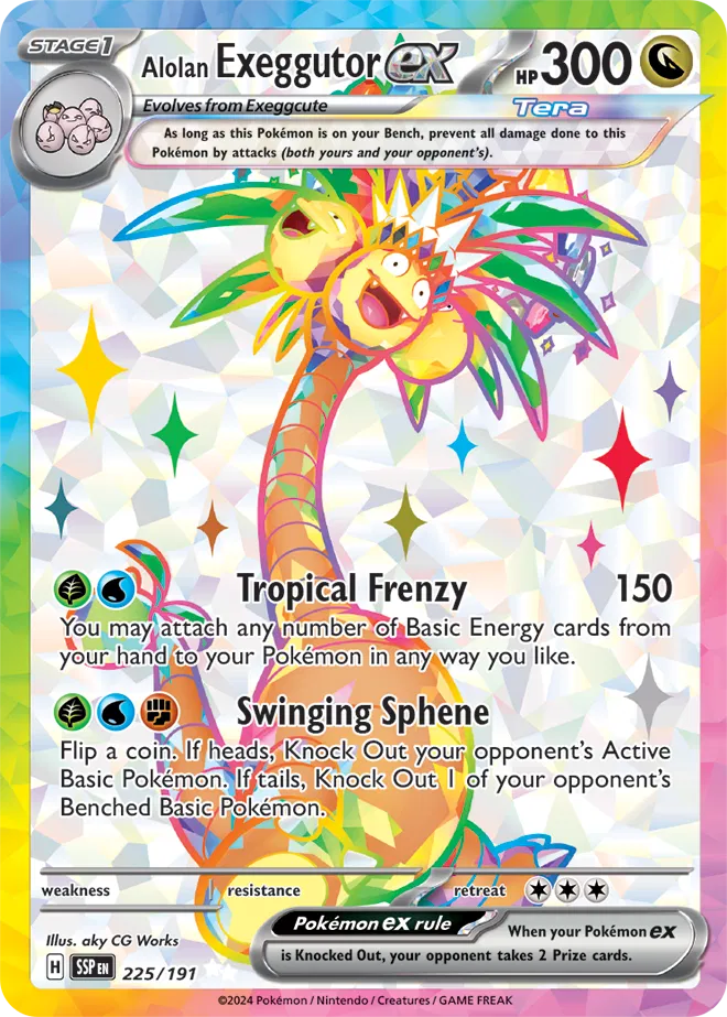 Pokemon Surging Sparks Alolan Exeggutor #225
