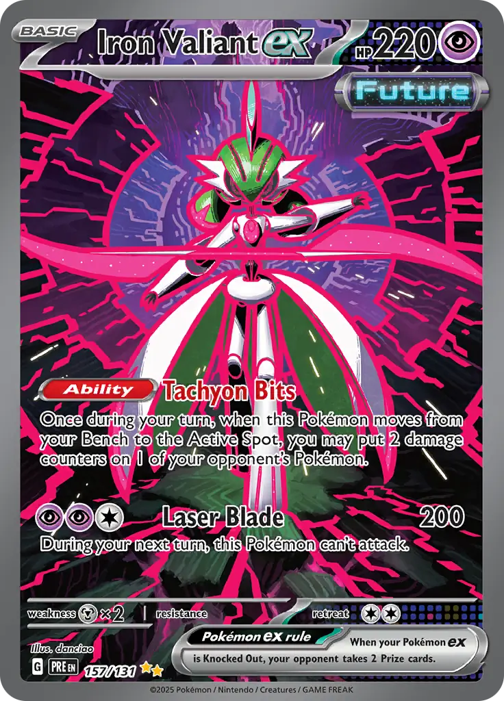 Pokemon Prismatic Evolutions Iron Valiant ex #157