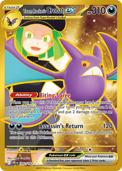 Pokemon Destined Rivals Team Rocket's Crobat #242
