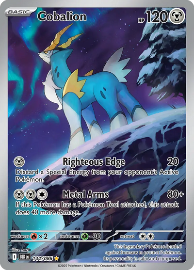 Pokemon Black Bolt Cobalion #144