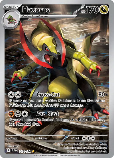 Pokemon Black Bolt Haxorus #147
