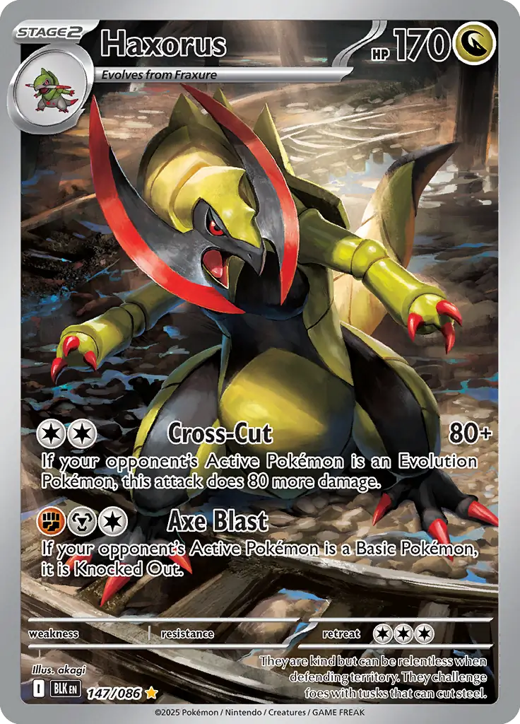 Pokemon Black Bolt Haxorus #147