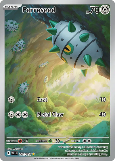 Pokemon White Flare Ferroseed #148