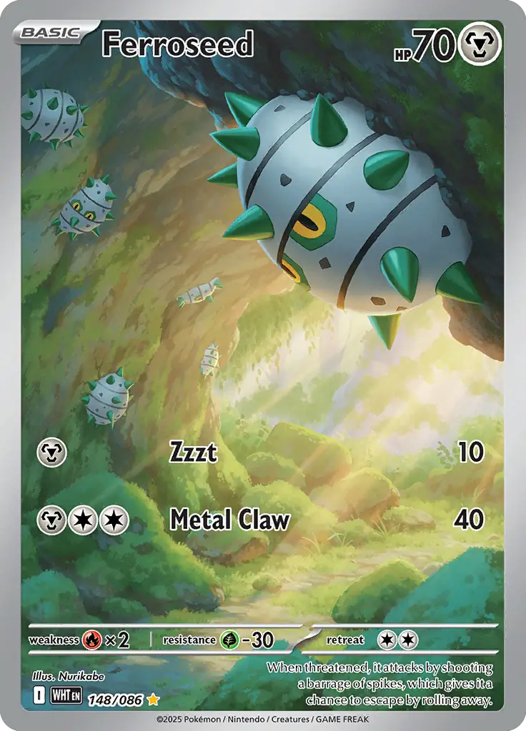 Pokemon White Flare Ferroseed #148