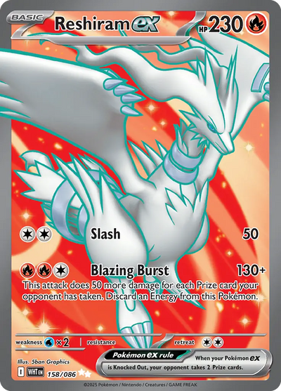 Pokemon White Flare Reshiram #158