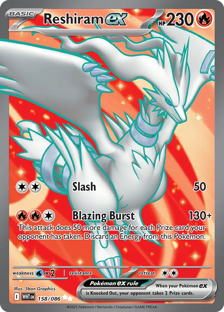Pokemon White Flare Reshiram #158