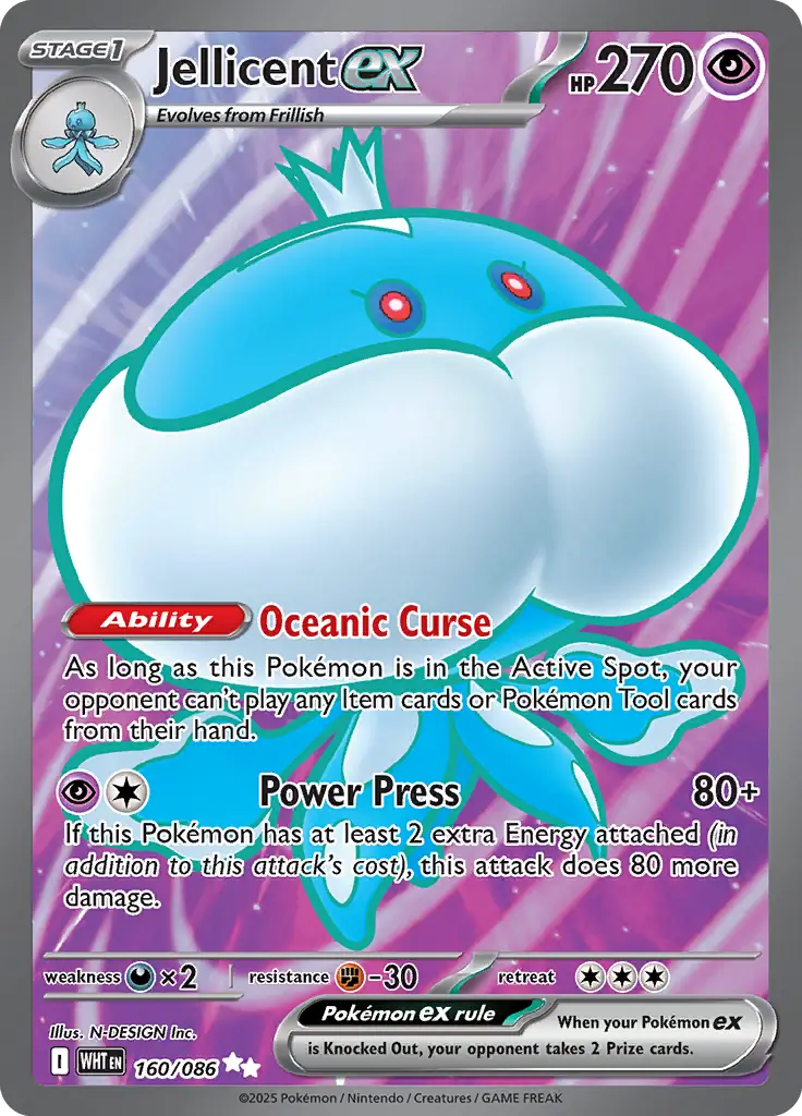 Pokemon White Flare Jellicent #160