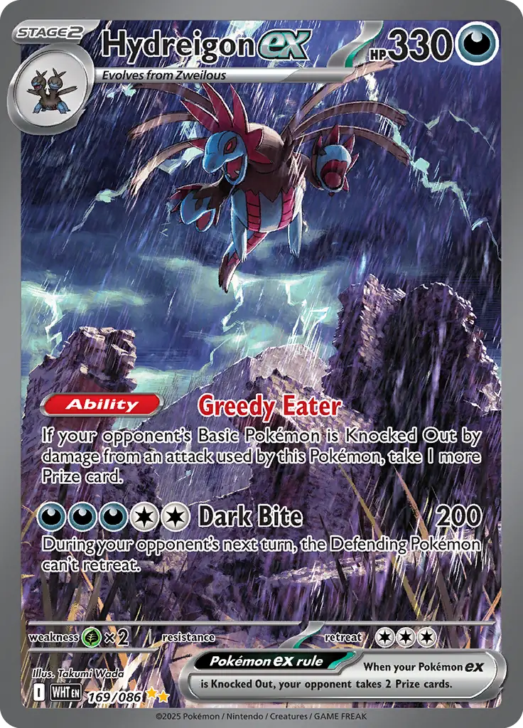 Pokemon White Flare Hydreigon #169