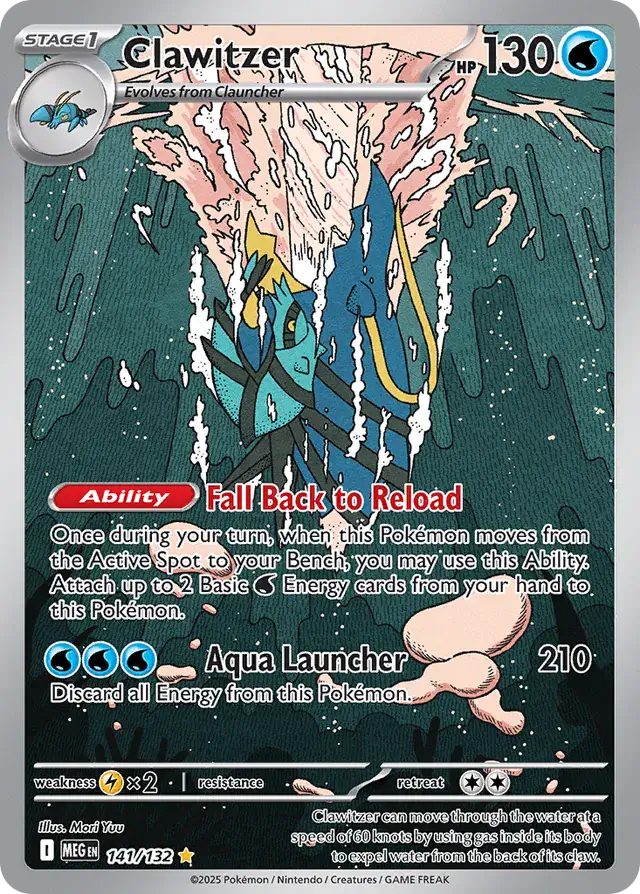 Pokemon Mega Evolution Clawitzer #141