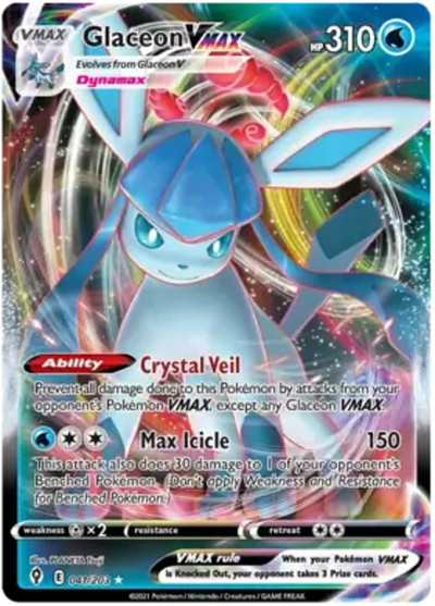 Pokemon Evolving Skies Glaceon VMAX #041