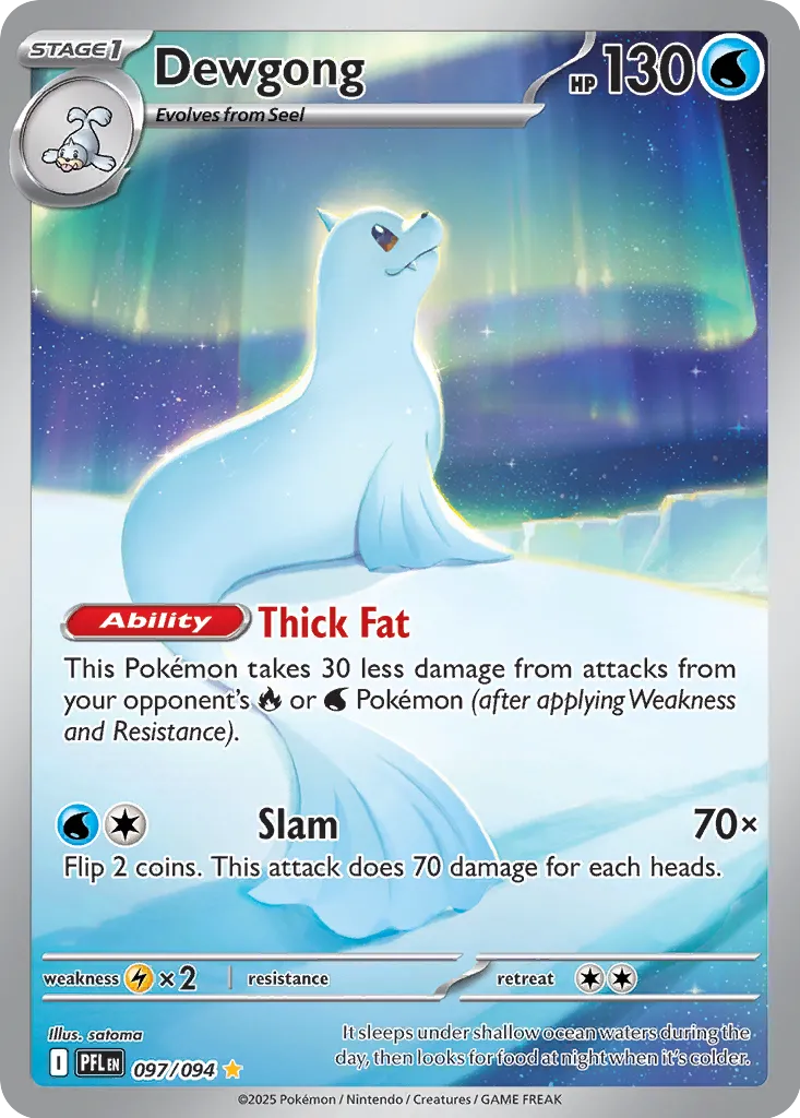 Pokemon Phantasmal Flames Dewgong #097