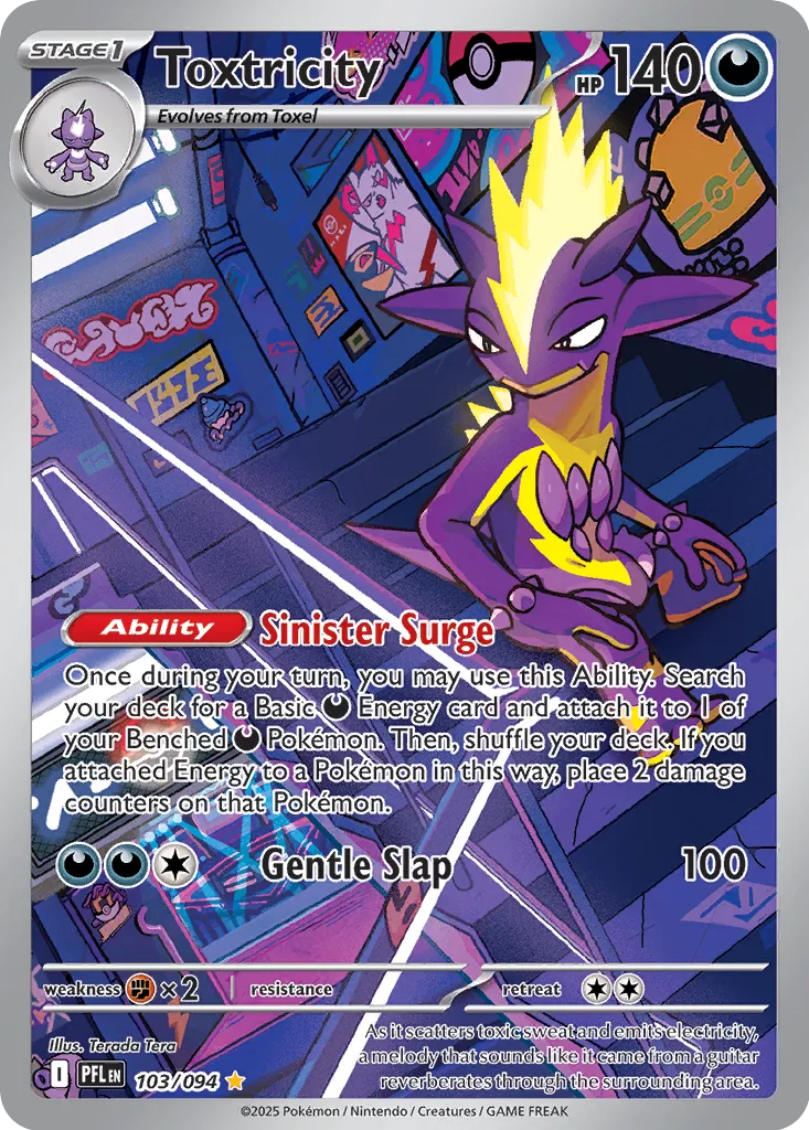 Pokemon Phantasmal Flames Toxtricity #103