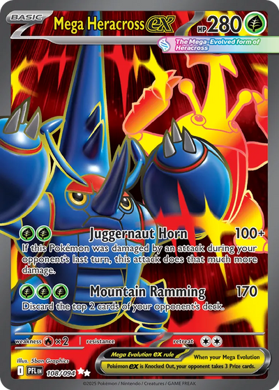 Pokemon Phantasmal Flames Mega Heracross #108