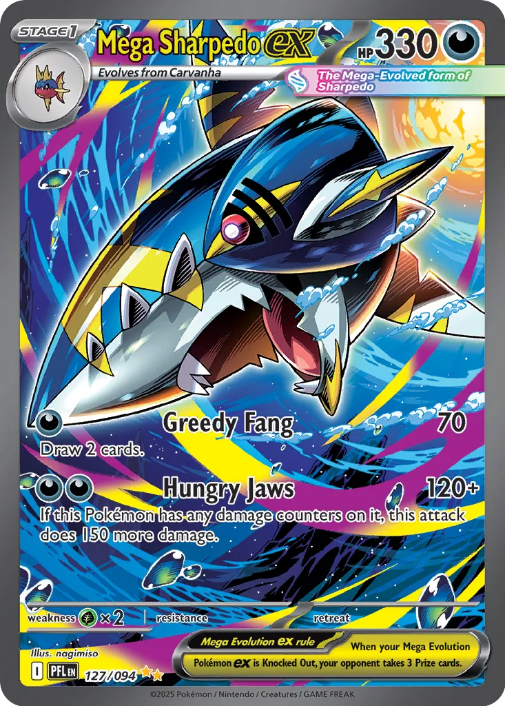Pokemon Phantasmal Flames Mega Sharpedo #127