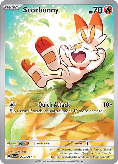 Pokemon Ascended Heroes Scorbunny #225