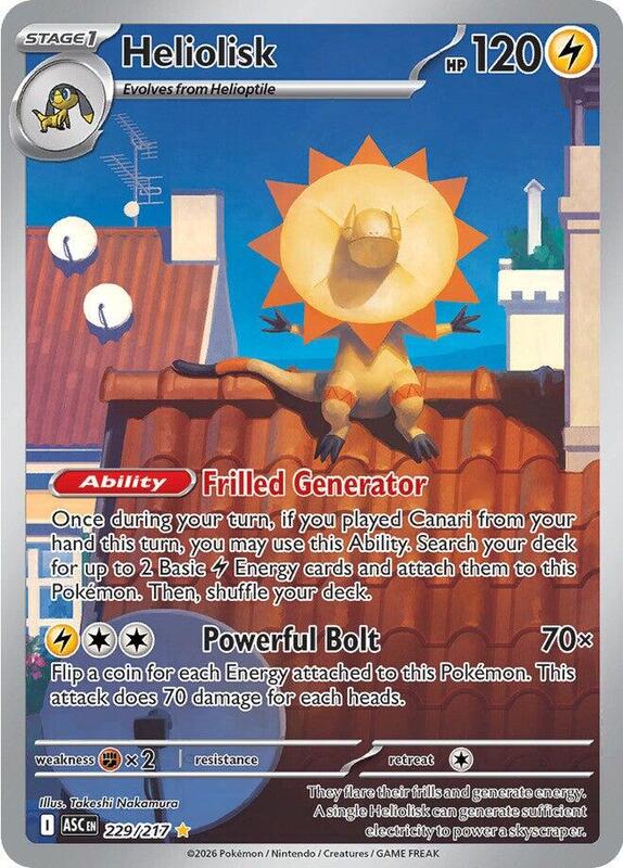 Pokemon Ascended Heroes Heliolisk #229