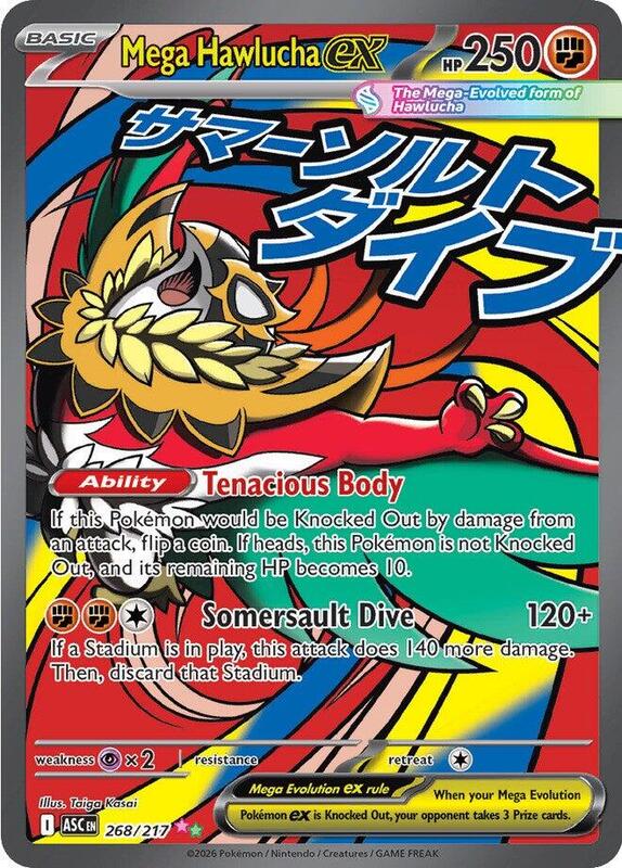 Pokemon Ascended Heroes Mega Hawlucha #268