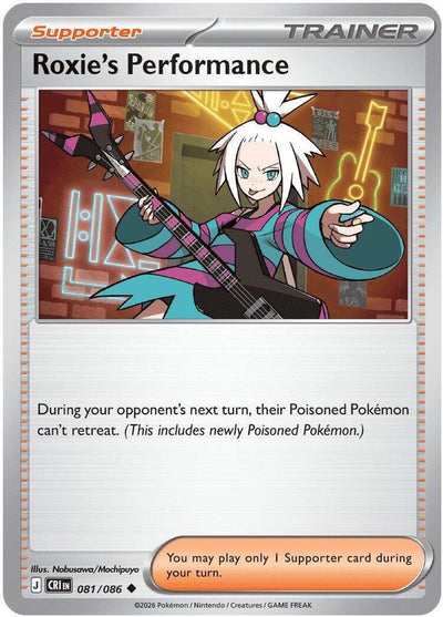 Pokemon Chaos Rising Roxies Performance Reverse Holofoil #81