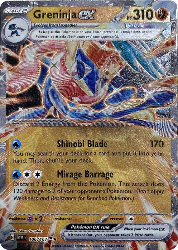 Pokemon Miscellaneous Promos Greninja ex GameStop Metal Card #106