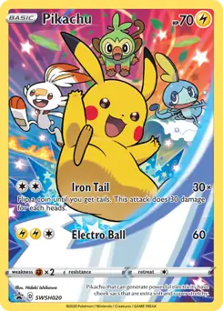 Pokemon Sword & Shield Promo Pikachu #SWSH020