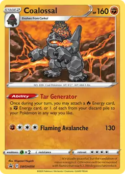 Pokemon Sword & Shield Promo Coalossal #SWSH054