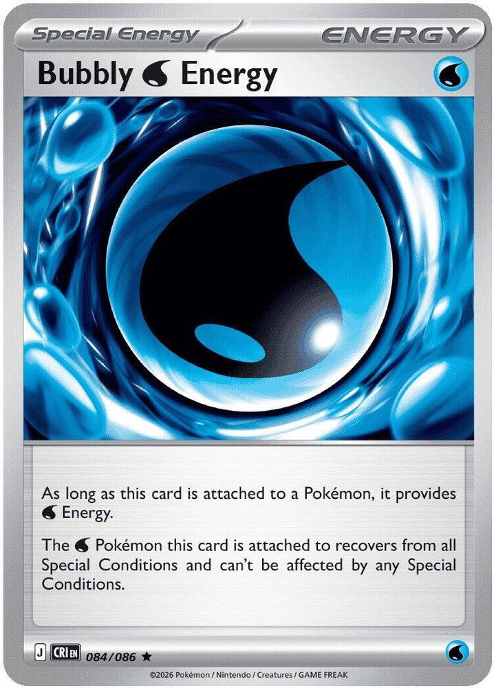 Pokemon Chaos Rising Bubbly W Energy Reverse Holofoil #84