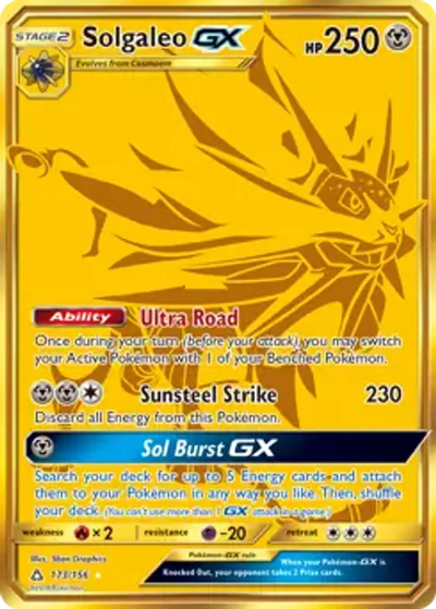 Pokemon Ultra Prism Solgaleo GX #173