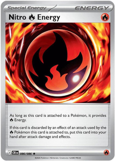 Pokemon Chaos Rising Nitro R Energy Reverse Holofoil #86