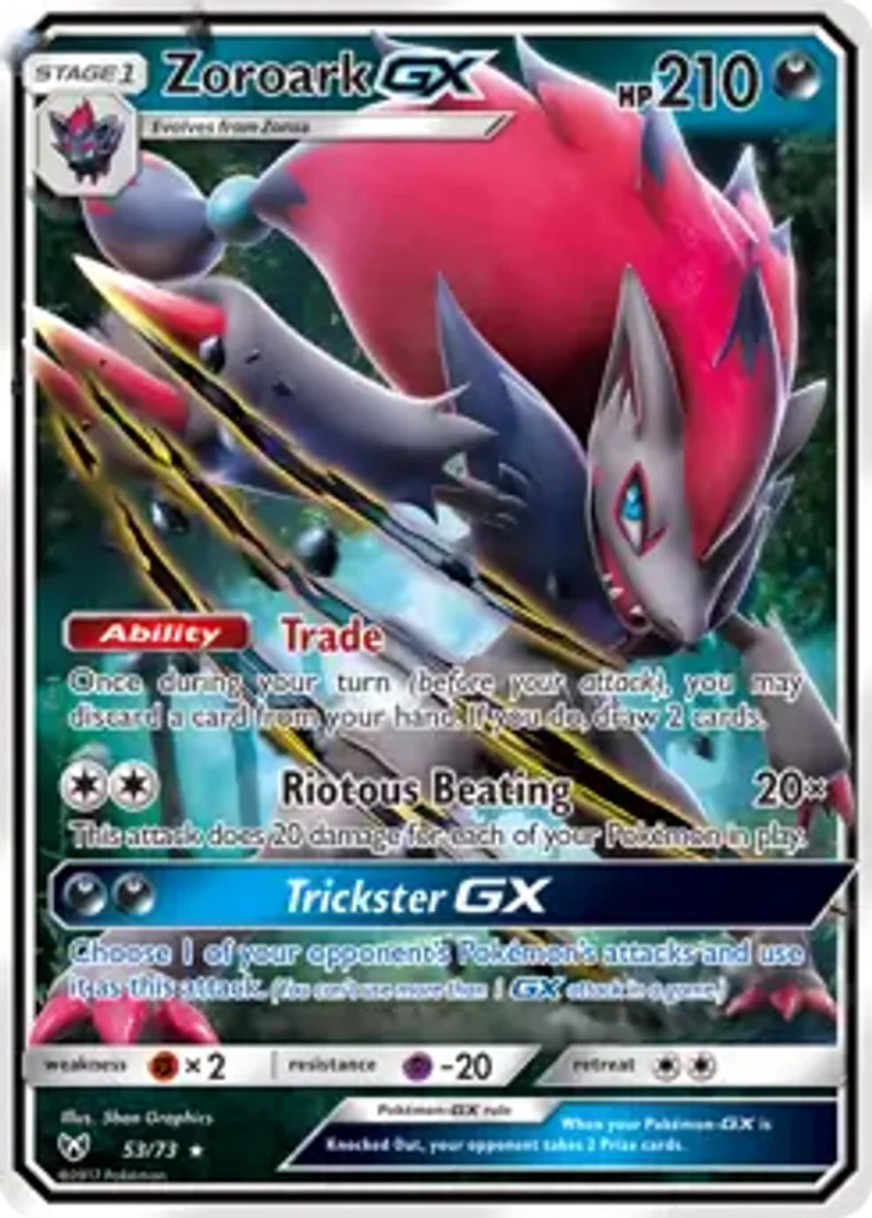 Pokemon Shining Legends Zoroark GX #53