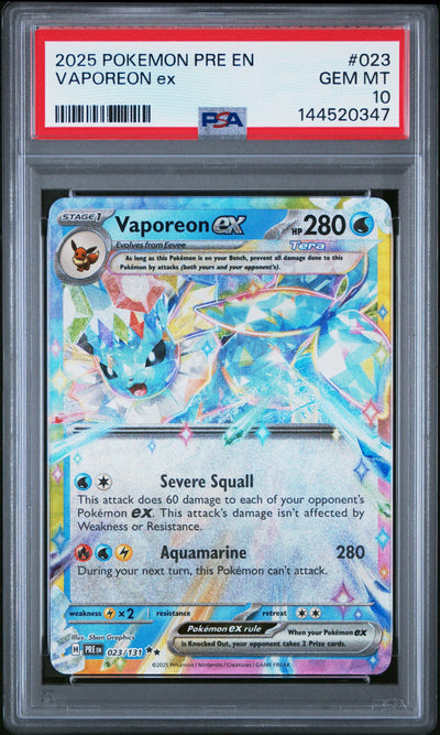#023 VAPOREON ex PSA 10