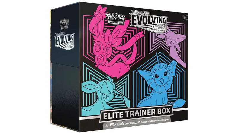 Pokemon Evolving Skies Elite Trainer Box GlaceonVaporeonSylveonEspeon