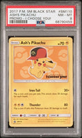 #SM110 ASH'S PIKACHU PSA 8
