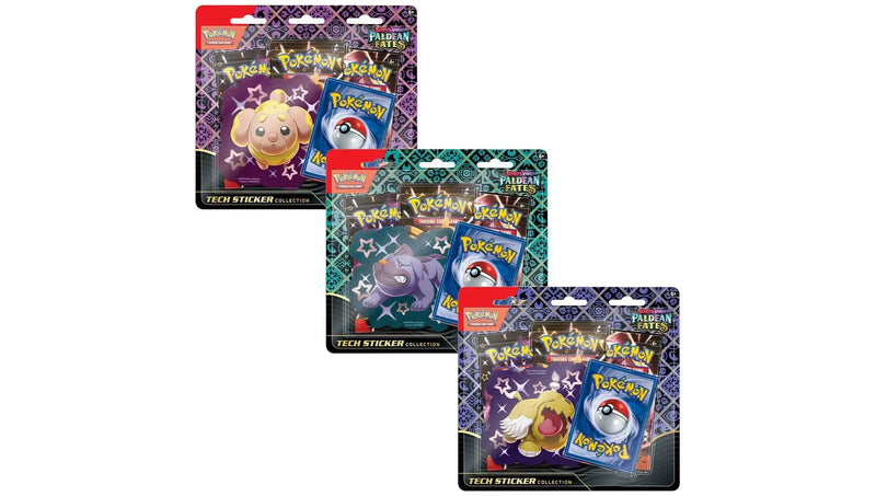 Pokemon Paldean Fates Tech Sticker Collections Set of 3