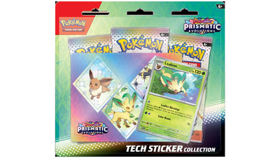 Pokemon Prismatic Evolutions Tech Sticker Collection Leafeon