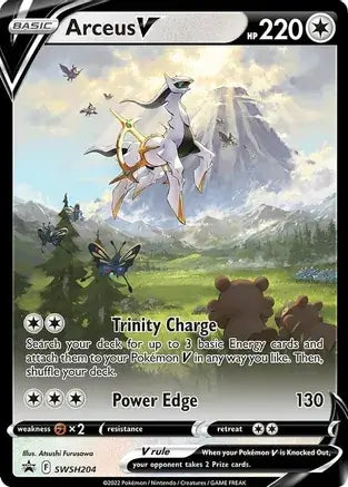 Pokemon Sword & Shield Promo Arceus V #SWSH204
