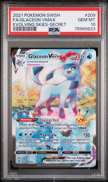 #209 FA/GLACEON VMAX PSA 10