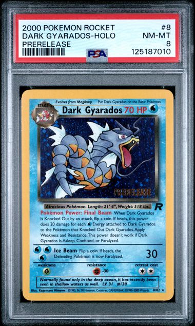 #8 DARK GYARADOS-HOLO PSA 8