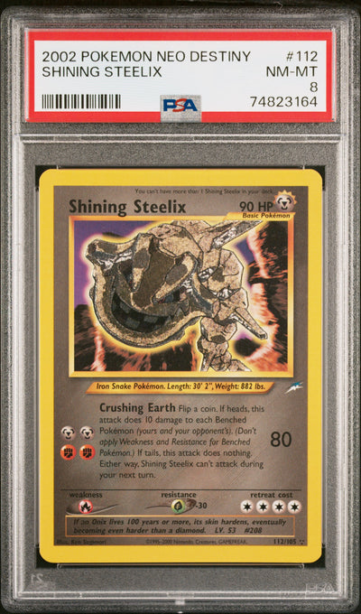 #112 SHINING STEELIX PSA 8