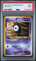 #201 UNOWN G PSA 9