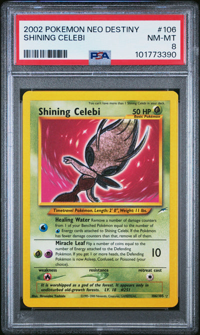 #106 SHINING CELEBI PSA 8