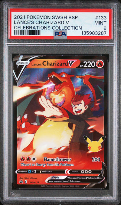 #133 LANCE'S CHARIZARD V PSA 9